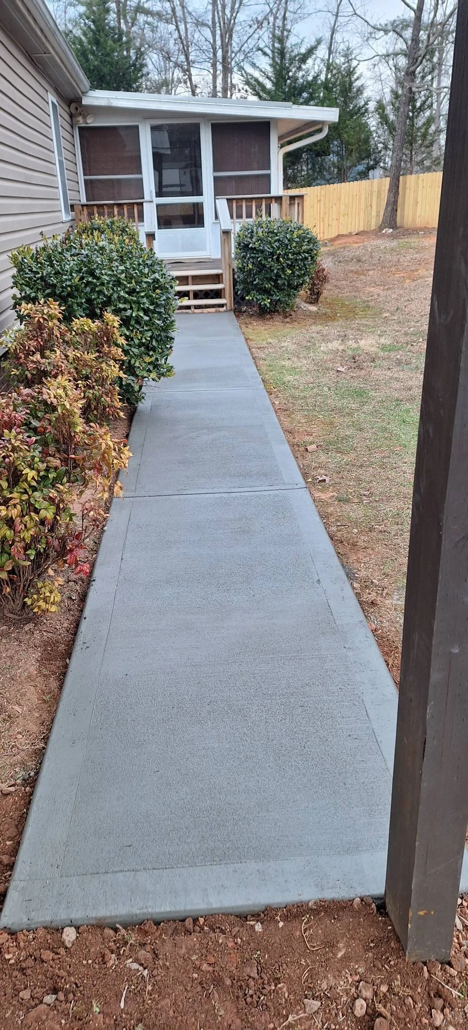Concrete walkway